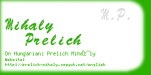 mihaly prelich business card